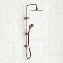 Clovelly Bronze Gooseneck Twin Shower